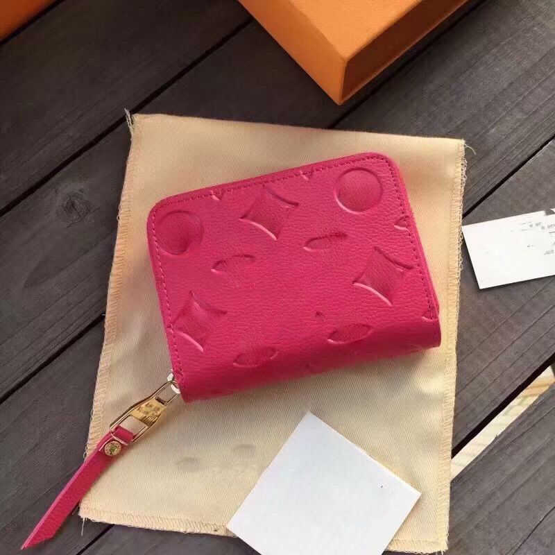 

Brand Designer Brand Wallets Card Bag 2023 New Women's Fashion Texture Wallet Multifunctional Zipper Wallet Manufacturer Direct Sales, Red