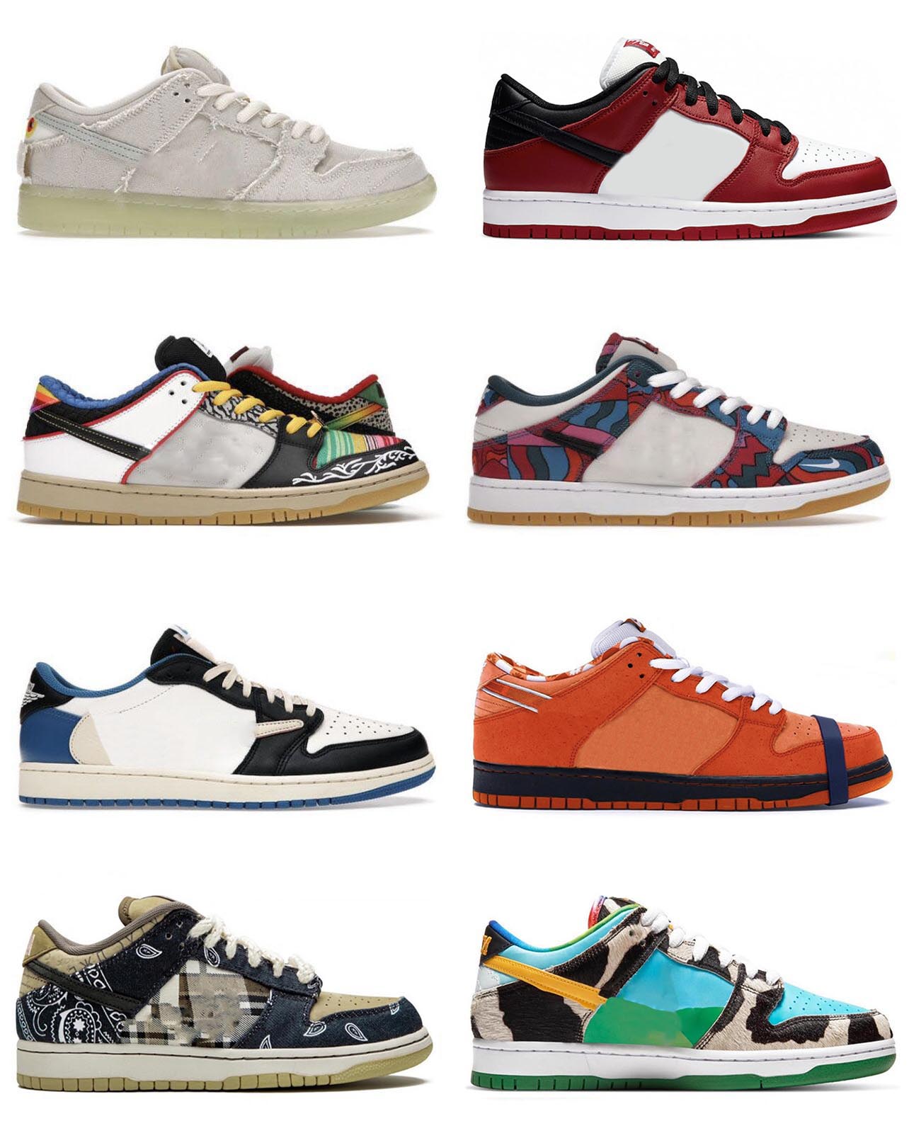 

Authentic 2023 Dunks Shoes What The Paul UNC Black White Chunky Syracuse Low OG Fragment Reverse Mocha Bears StrangeLove Kentucky Men Women, 13