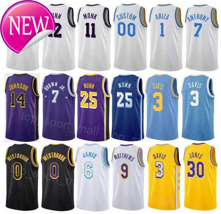 

Los Angeles''Lakers''Custom Men Women Youth 35 Wenyen Gabriel 20 Cole Swider 7 Troy Brown Jr. LeBron 23 James Anthony 3 Davis Basketball Jerseys, Colour