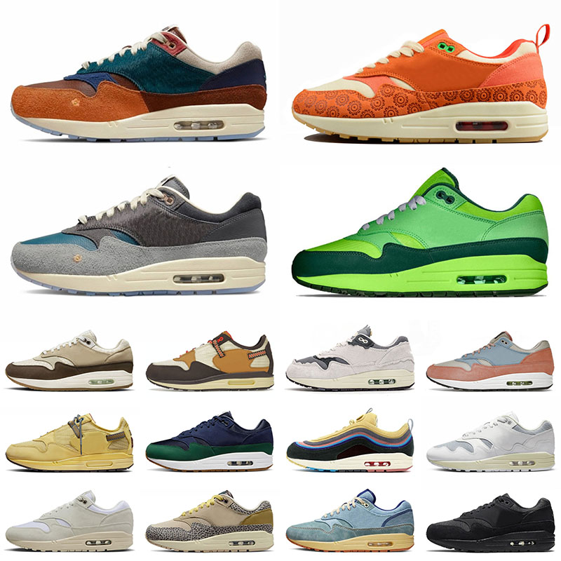 

Mens Sneakers Designer Running Shoes Airs X 1 87 Baroque Brown White Saturn Gold Kasina Won Ang Somos Familia Treeline Crepe Hemp Wabi Sabi Womens Trainers Sports, # 36-47 kasina won ang 1
