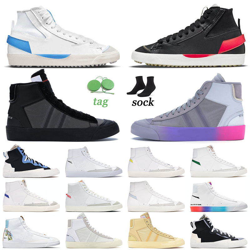 

Blazer Mid 77 Vintage White Black Men Shoes Fashion Blazers Indigo Have A Good Game LX White jumbo university blue Wolf Grey Designer Outdoor Sports Trainers Sneaker, # vintage pine green 36-45
