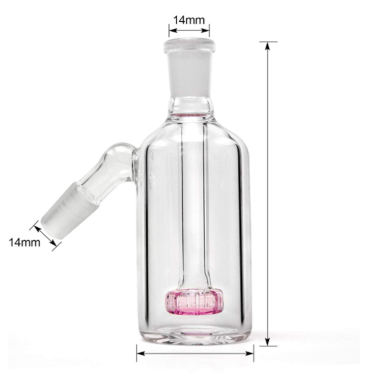 

14mm 18mm ash catcher pipe for glass water bong 45 90 degree pink shower head