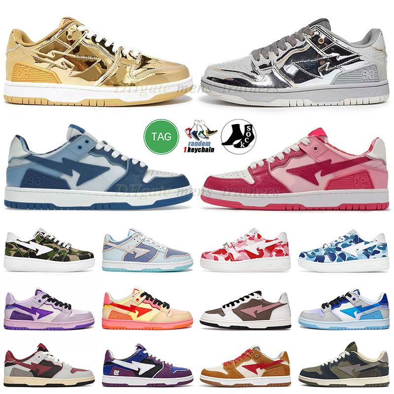 

shoes designer women bapestas bapestas metallic gold slive casual shoes mens womens designer sneakers bapestars abc camo grey dark purple light blue pink vinta, S01 abc camo 20th pink