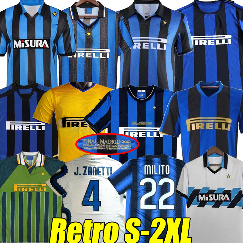 

finals 2009 MILITO SNEIJDER ZANETTI Retro Soccer JerseyS Eto o Football Shirts 97 98 99 01 02 03 Djorkaeff Baggio ADRIANO 10 11 07 08 09 BATISTUTA Inters Zamorano, Guomi 1988-90 home