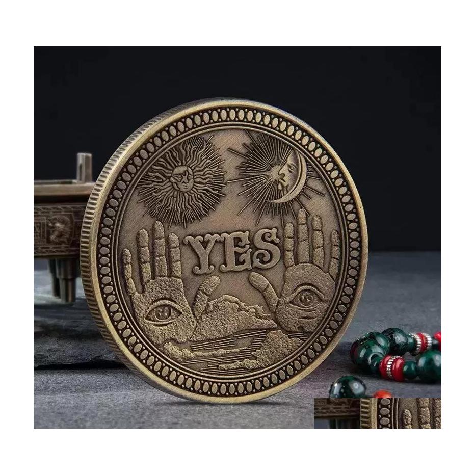 

Arts And Crafts Yes Or No Copy Coin Commemorative Prediction Decision Making Challenge Vintage Skl Handicraft Travel Souvenir Art Dr Dhx5R