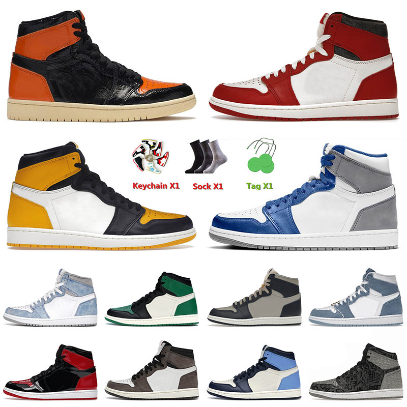 

Designer Mens Women Basketball Shoes 1 1s Top Jumpman Lost and Found True Blue Denim Stealth Pine Green Taxi Grey Fog Outdoor Sneakers Trainers Size 12, A37 visionaire 36-46