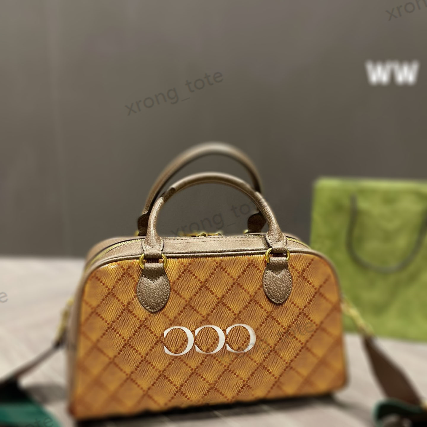 

Luxury Duffle Bag Crossbody Bags Designer G A Trefoil Handbag Shoulder Womens Mini Travelling Bowling Bags Mens Women Handbags, G1 with correct letter