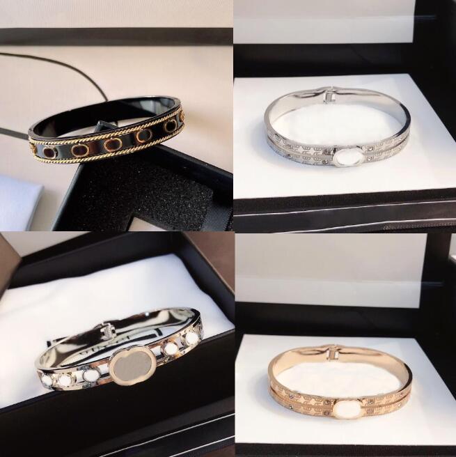 

20style 18K Gold Plated Designer Brand Bracelets Women Thin Bangle Designer Letter Jewelry Stainless steel Wristband Cuff Wedding Lovers Gift Bangles