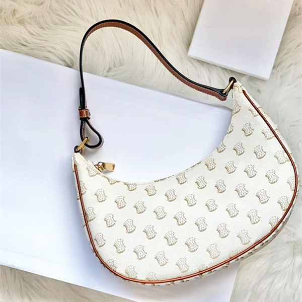 

Fashion TRIOMPHE AVA cline Shoulder Bag Evening handbag Genuine leather Bestsellers womens mens CrossBody clutch underarm Luxury Designer woman pochette tote bag, White mon0gram