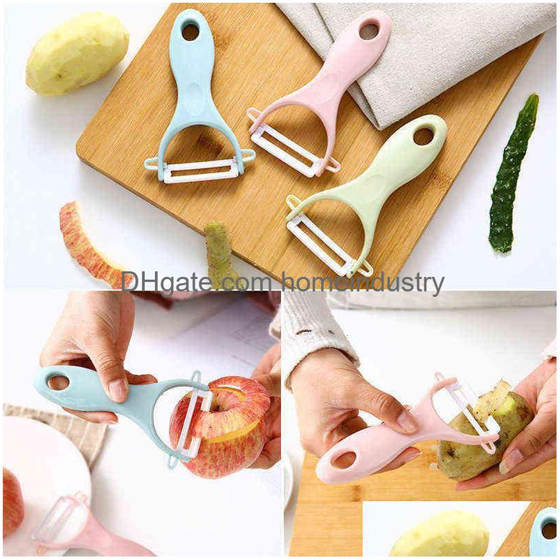 

Fruit Vegetable Tools Creative Ceramic Peeler Potato Peelers Kitchen Accessories Tool Kitchens Supplies Ceramics Fruits Knife Skin Dhiwj