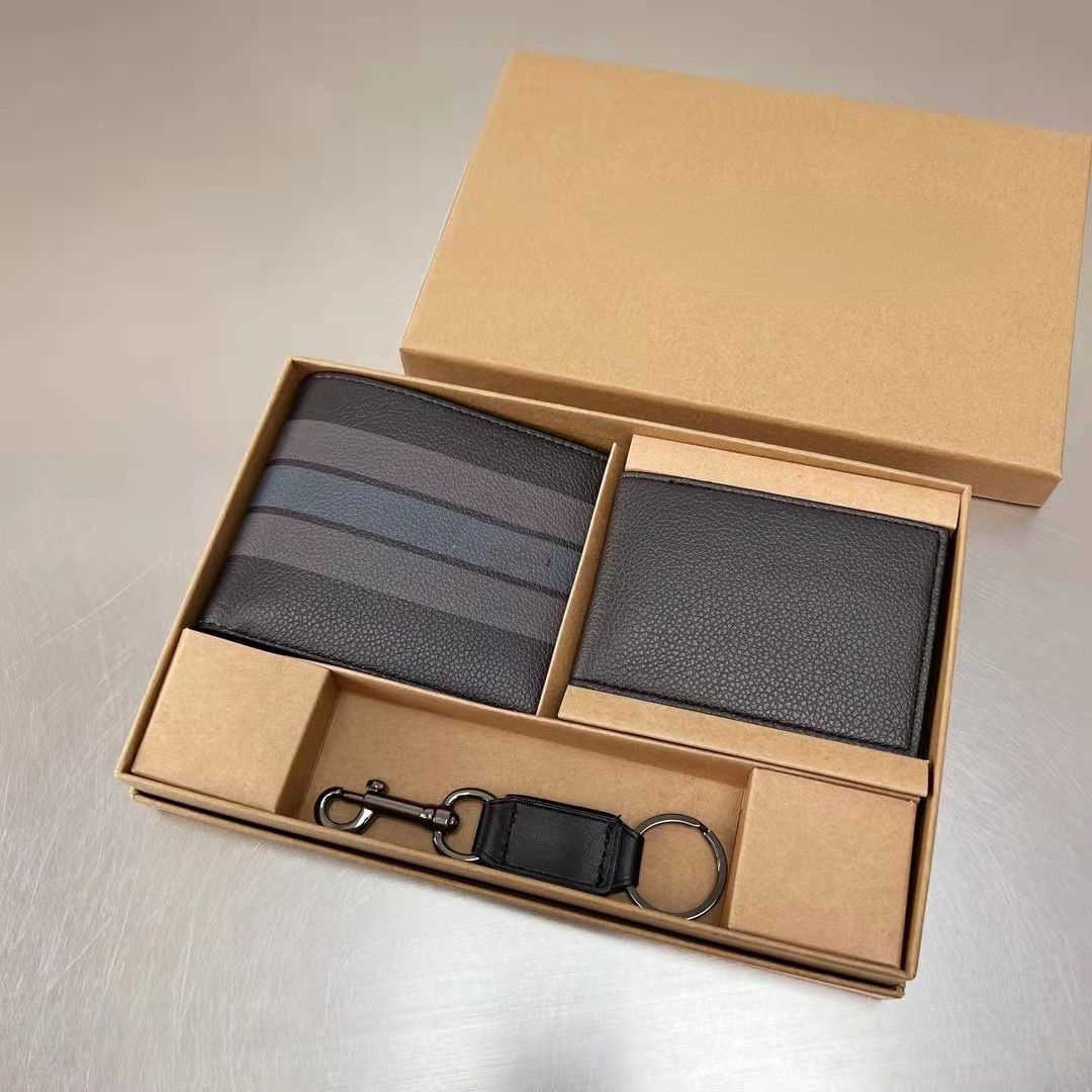 

Brand Designer Brand Wallets Card Bag 2023 New Men's and Women's Universal Fashion Texture Wallet Multifunctional 3-in-1 Wallet Gift Box Packaging Factory Direct Sale, Robot