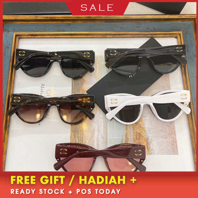 

Luxury Designer brand vintage Sunglasses uv400 high quality women Xiaoxiangjia Ch6054ins Same Cat Fashion Sunglass Red Female