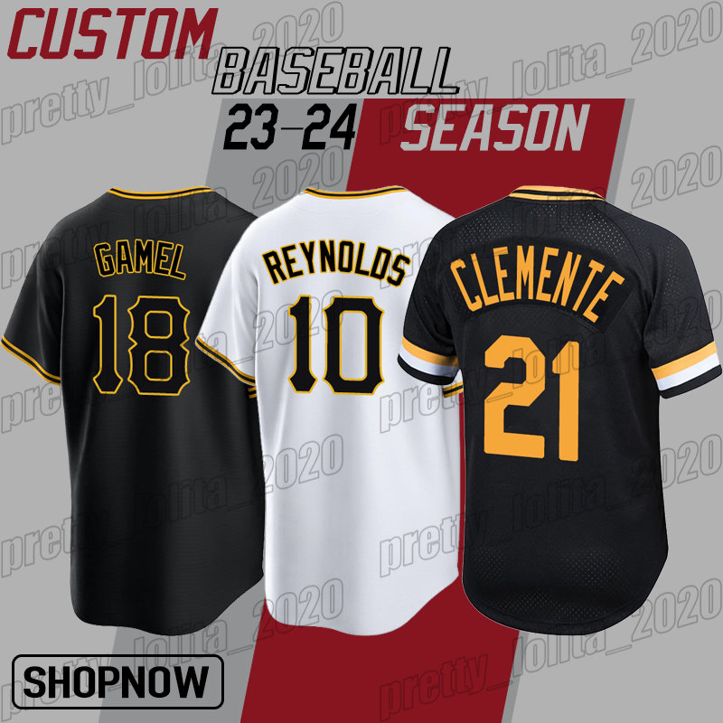 

Pirate 21 Roberto Clemente Baseball Jersey Pittsburgh 10 Bryan Reynolds 13 KeBryan Hayes Ben Gamel Cal Mitchell Jerseys Willie Stargell Jack Suwinski Ji-Man Choi, Man custom jersey (hd)