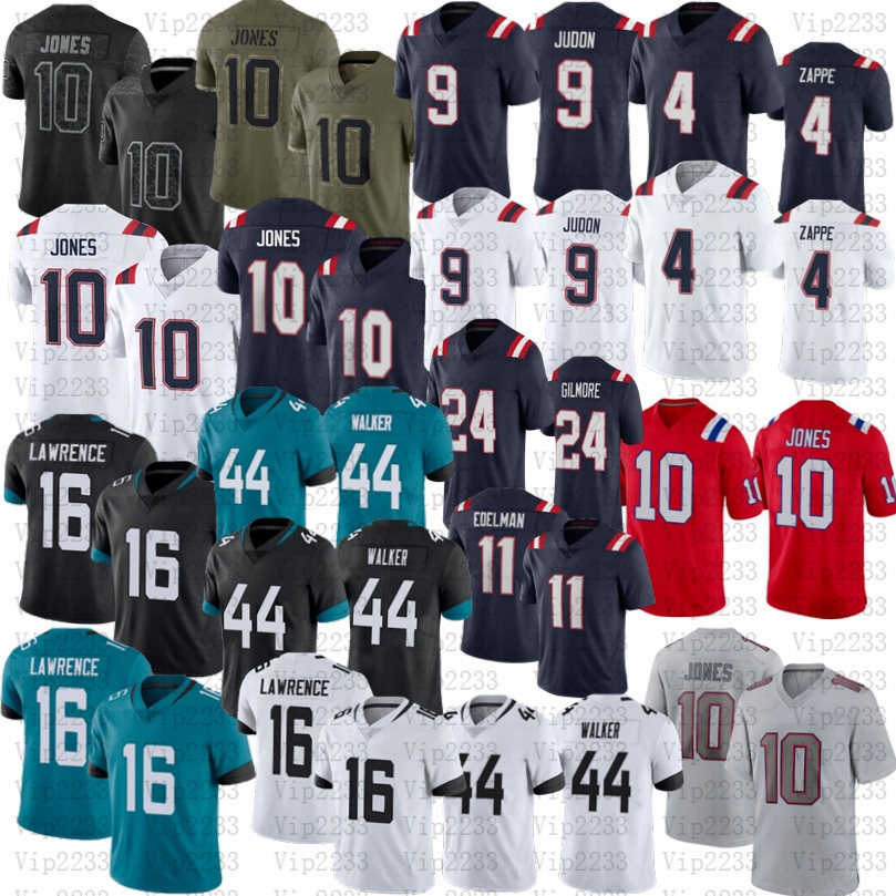 

Mac Jones Bailey Zappe Football Jersey Matt Judon Julian Edelman Travon Walker Trevor Lawrence, As