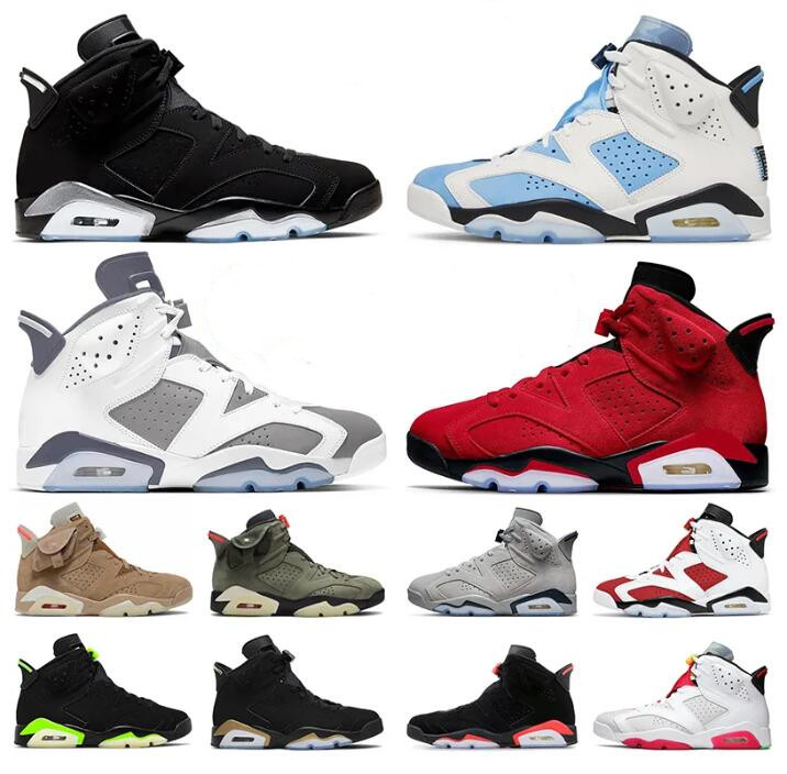 

6 6s men womens basketball shoes Georgetown Metallic Silver UNC Red Oreo Midnight Navy Black Cat Electric Green mountain forest Infrared Hare Bred sports sneakers, 22