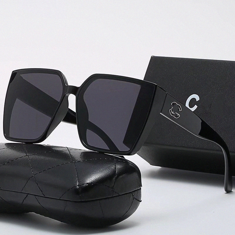 mens women designer sunglasses luxury Channel glasses Fashion eyewear Diamond Square Sunshade Crystal Shape Sun Full Package Glasses lunette luxu
