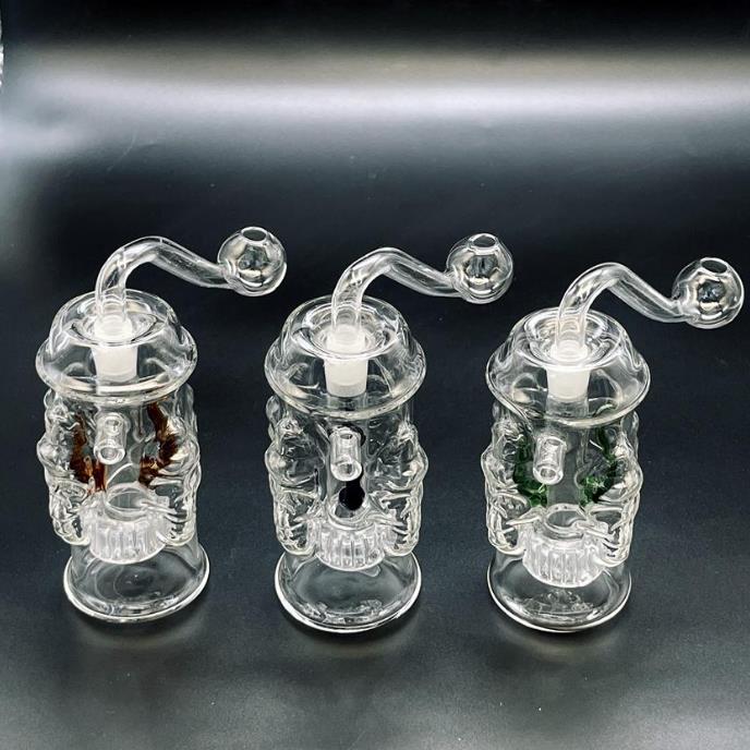 

Glass Oil Burner Water Bong pyrex glass oils pipes thick Clear pipe small MiNi Dab Rigs for Smoking Hookahs