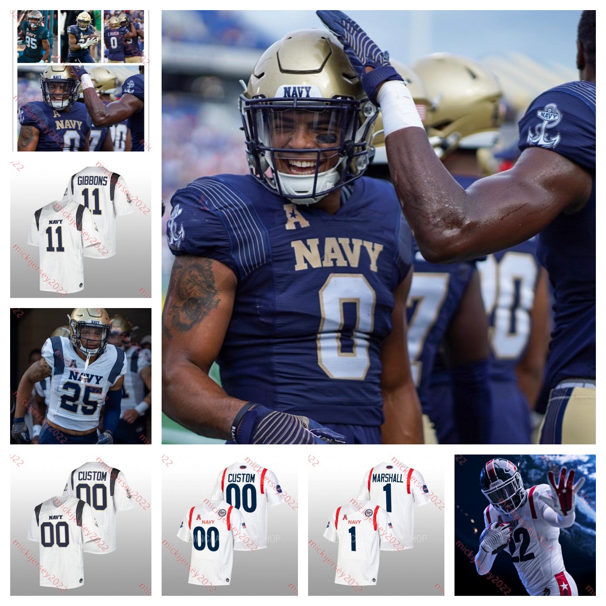 

American College Football Wear Mens Custom Stitched Navy Midshipmen Football 85 Dylan Spelios Turner Stepp Nicholas Straw Luke Thiemann Johnny Wise Jianni Woodson, White