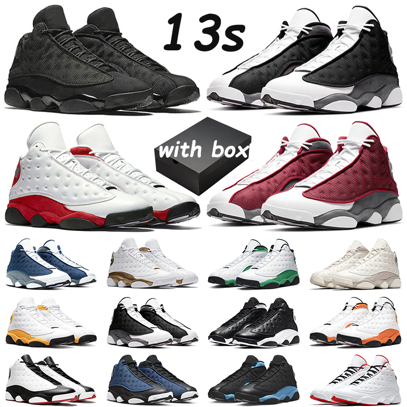 

With Box mens Basketball Shoes 13s Navy Del 13 retro Sol French Blue Phantom jumpman Black Flint Cat Hyper Roya Court Purple Starfish, #1