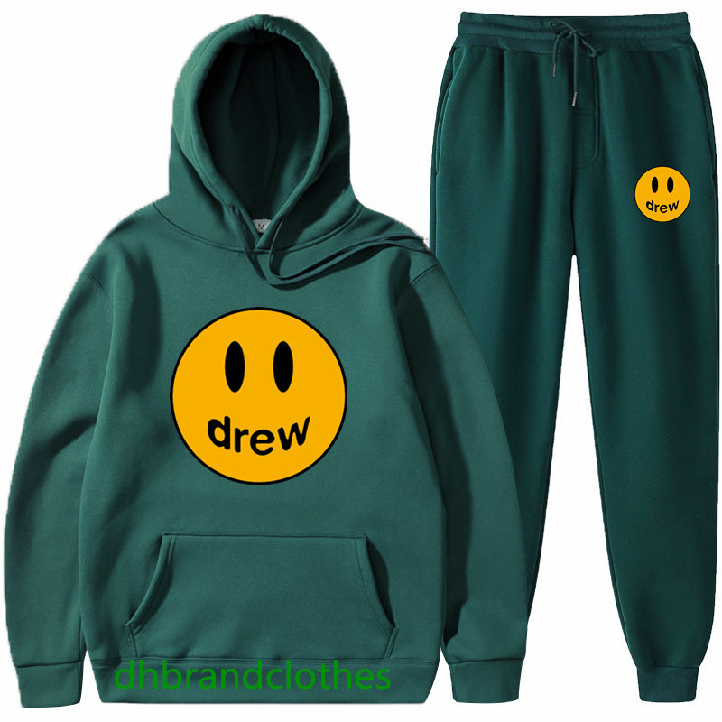 Vêtements de marque pour hommes et femmes Vestes à capuchon Drews Lettre souriant visage imprimé de jogging de vêtements de sport
