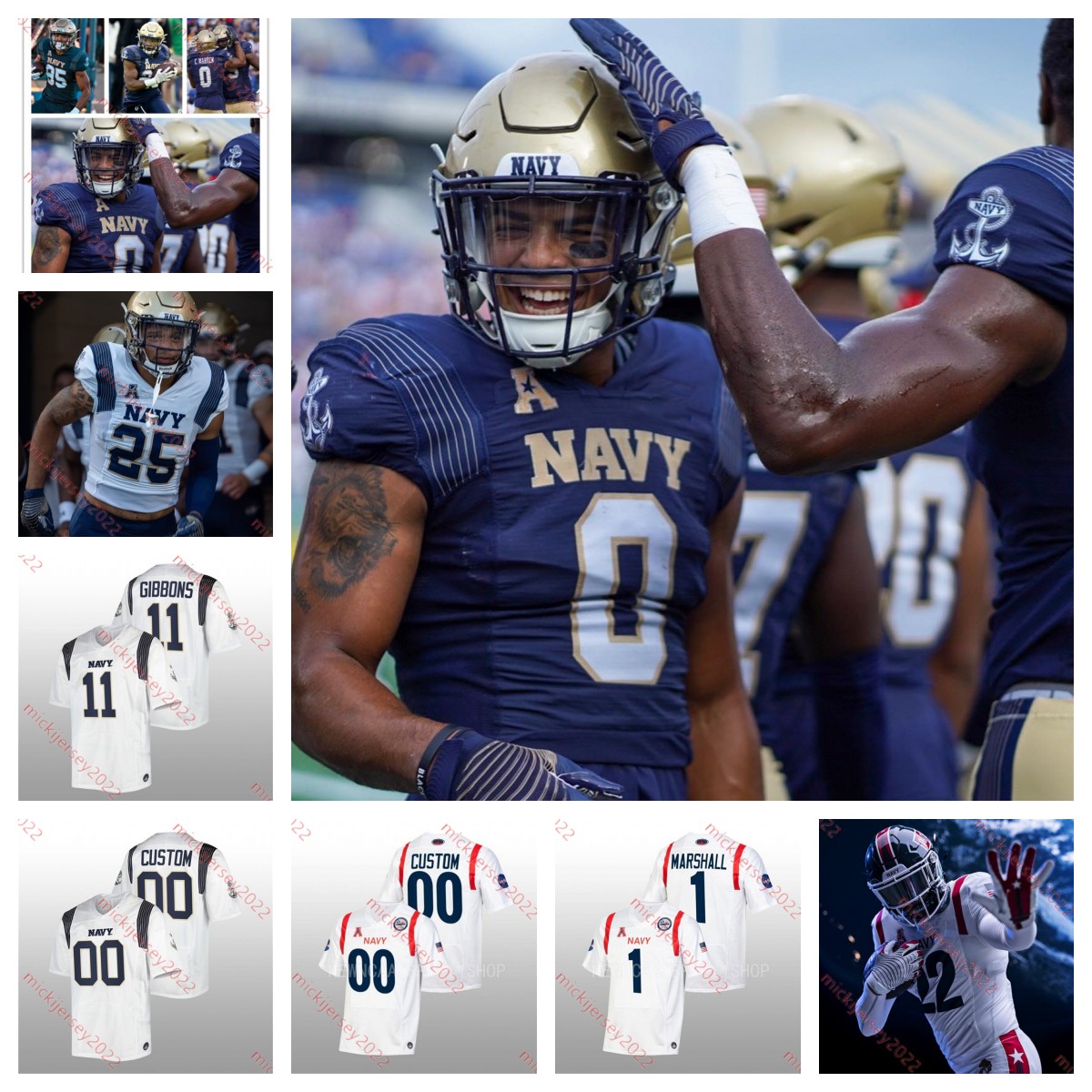 

American College Football Wear Mens Custom Stitched Navy Midshipmen Football jersey Ethan Nguyen Byron Rhodes Max Smith 44 Cole Williams Nolan Barber Donald Bernia, White