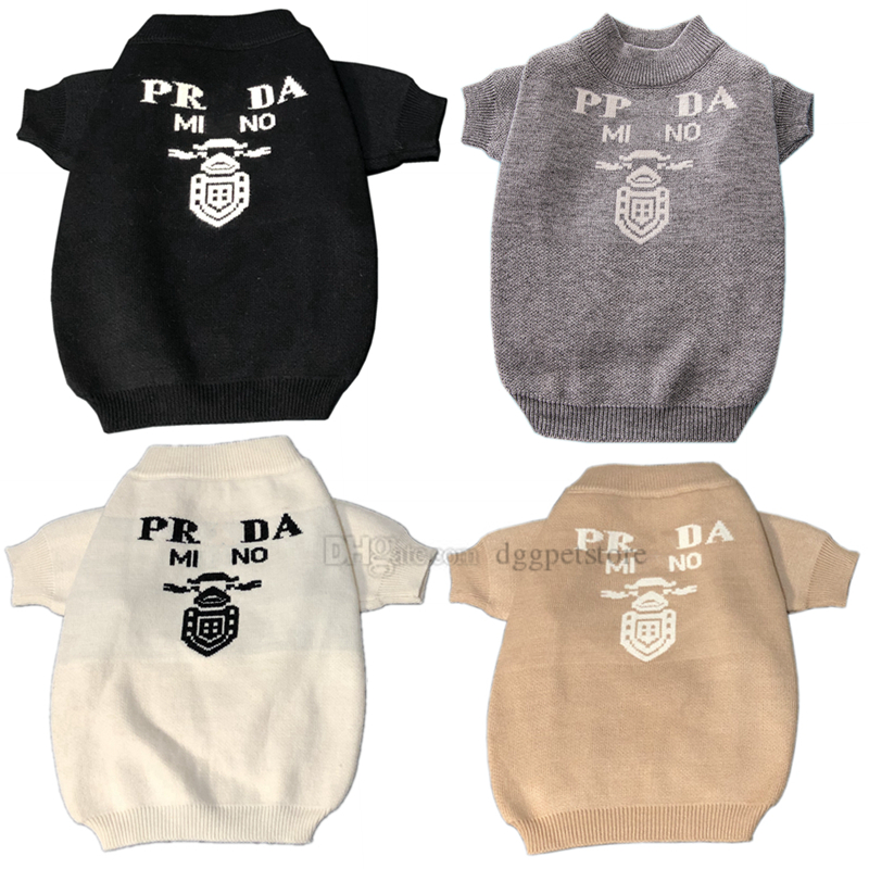 

Designer Dog Clothes Brand Dog Apparel Dogs Knitted Sweaters Classic Cable Knit Pet Jumper Coat Warm Sweartershirts Outfits for Doggy Cats in Autumn Winter XS A372, Khaki