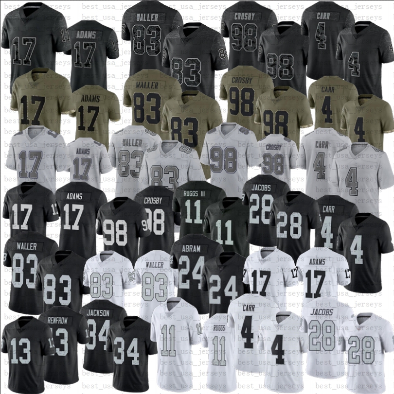 

Jimmy Garoppolo Davante Adams Maxx Crosby Football jersey Josh Jacobs Jerseys Henry Ruggs III Hunter Renfrow, Men