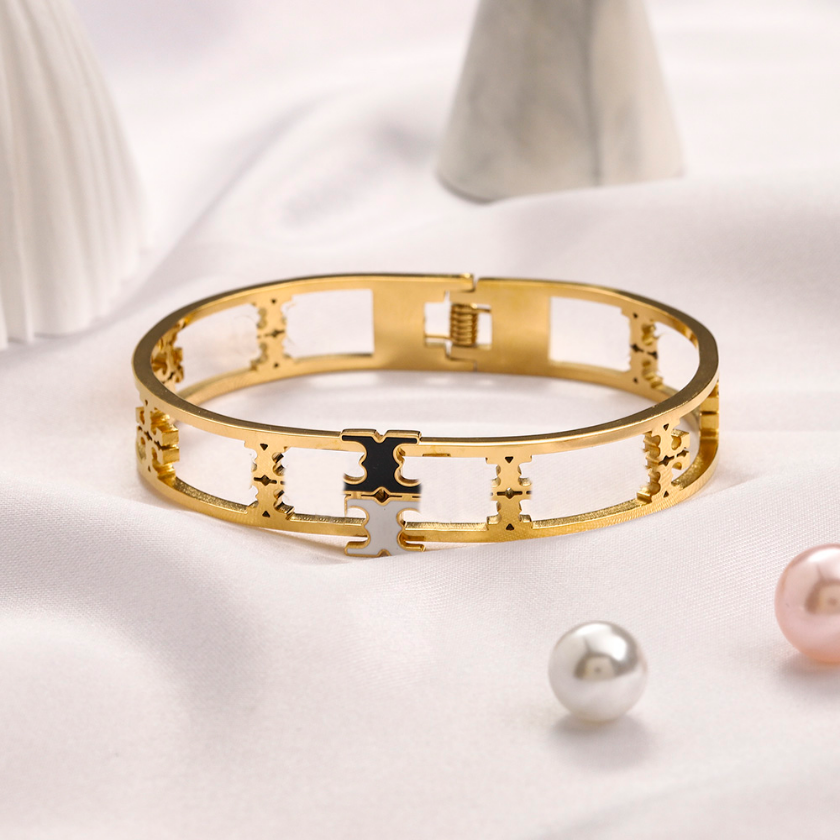 

Designer Bangle Bracelets Womens Bangles Luxury Stainless steel Jewelry Crystal 18K Gold Plated 925 Silver Plated Bracelet Lovers Gifts New Fashionable Stamp