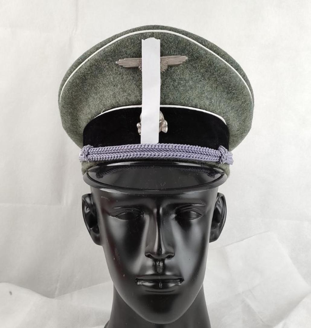 

Berets GERMAN WAFFEN ELITE INFANTRY OFFICER VISOR CAP WOOL MADE MILITARY HAT AND TWO METAL GRAY BADGE SET6518201