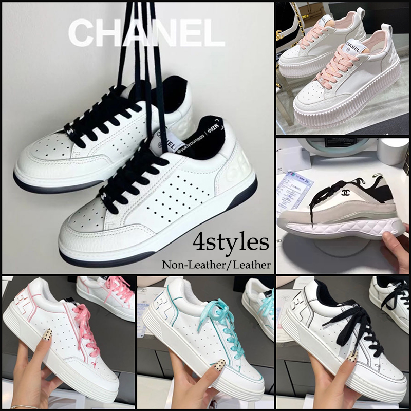 

4Styles Cha-nel Dupe Fashion Women's Sneakers Sports Lace-Up Casual Shoes for Women, #2
