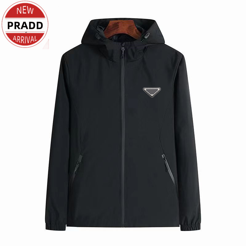 

Men's jackets PRADO Mens Sweaters Designer Windbreaker rainproof jacket Sweater Printing Men coat shirt Quality Round Long Letter Sleeve Embroidery Top Pullover