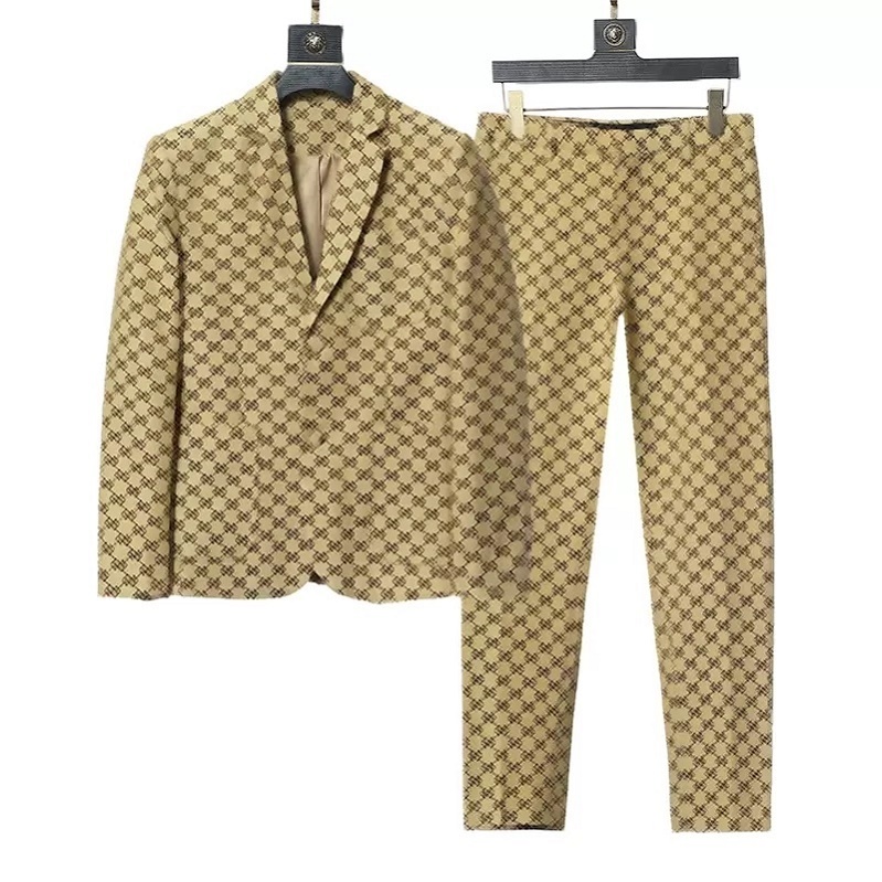 

2022 Western clothing designer mens Blazers mix style autumn luxury outwear coat slim fit casual grid geometry patchwork print Male fashion dress suit pants, 12
