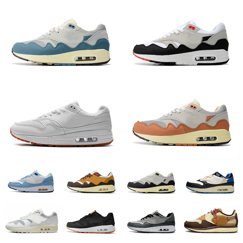 

Airmaxs Max 1 Running Shoes Mens Women Air Patta Waves Sean Wotherspoon Noise Aqua Monarch Travis Cactus Jack Baroque Brown Anniversary, K011