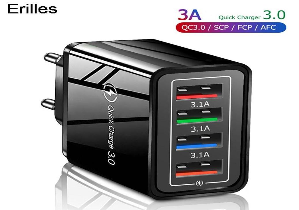 

Quick Charge 30 For iPhone Charger Wall Fast Charging S10 S9 S8 Plug Xiaomi Mi Huawei Mobile Phone Chargers Adapter4851762