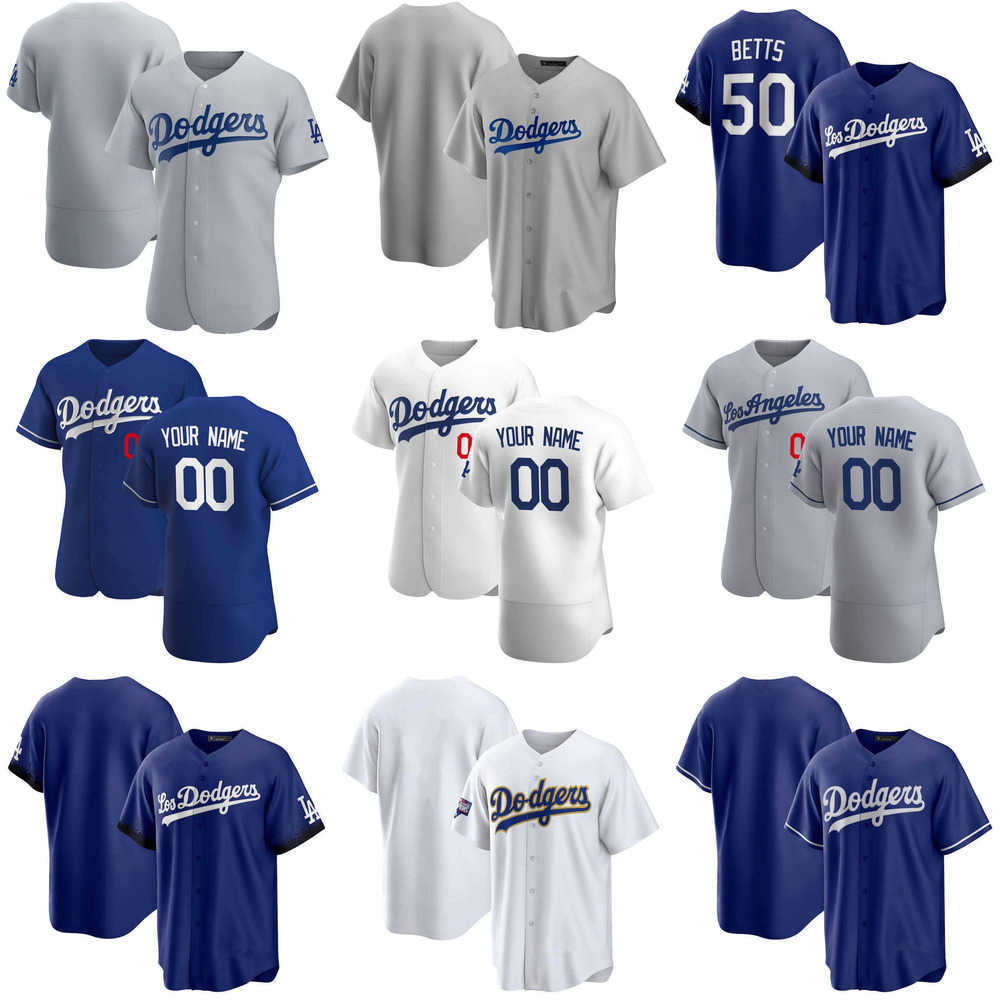 

2022 Baseball Jerseys Custom Jersey Los Angeles''Dodgers''Men women youth 5 Corey Seager 10 Justin Turner 22 Clayton Kershaw 50 Mookie Betts Baseball Jerseys blue, Color
