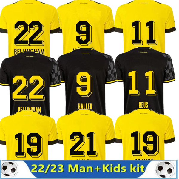 

22/23 110Th soccer jerseys Borussia HAALAND KAMARA 2022 2023 black football shirt REUS BELLINGHAM HUMMELS REYNA BRANDT DORTMUND men kids kit maillot de foot