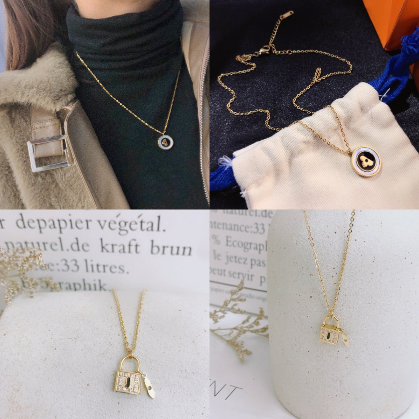 

Luxury Exquisite Pendant Necklaces Collection Charm Women Senior Jewelry Necklaces Fashion Designer Popular Brand Selected Gift Christmas Family Friends Lovers