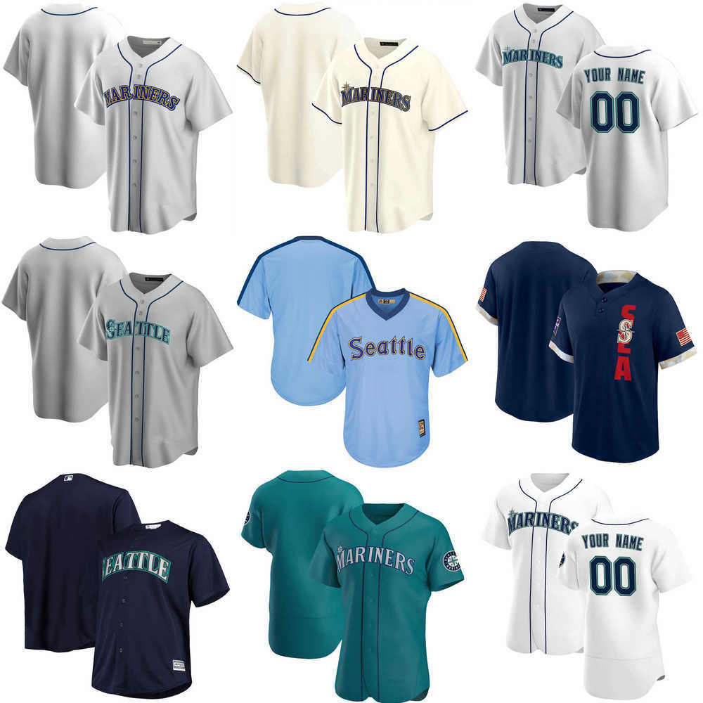 

Custom Jersey Seattle''Mariners''Mens women Youth 11 Edgar Martinez 24 Ken Griffey Jr. 17 Mitch Haniger 15 Kyle Seager Baseball Jerseys, Color