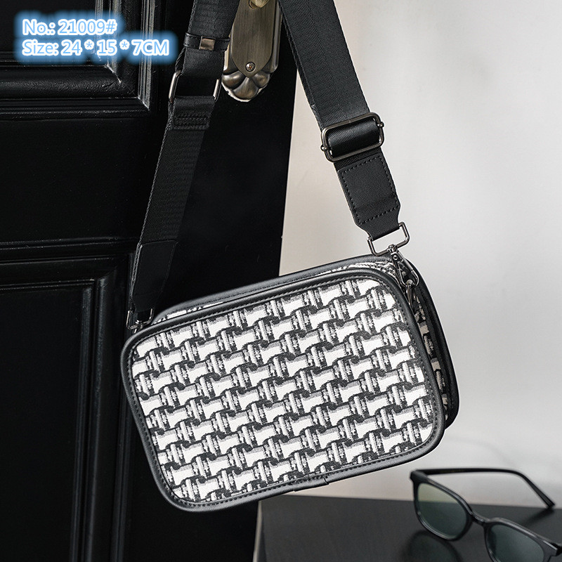 

Wholesale factory men shoulder bag outdoor sports fitness leisure leather backpack street trend contrast color printing fashion handbag light riding backpacks, Black- 21009#