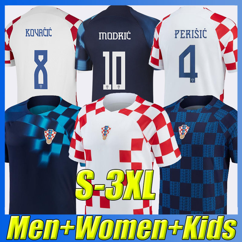 

XXXL 2023 Croatias MODRIC soccer jerseys EUR Cup national team MANDZUKIC PERISIC KALINIC 22/23 Croazia football shirts KOVACIC Rakitic Kramaric Men Kids Kit Croacia, 22-23 home women