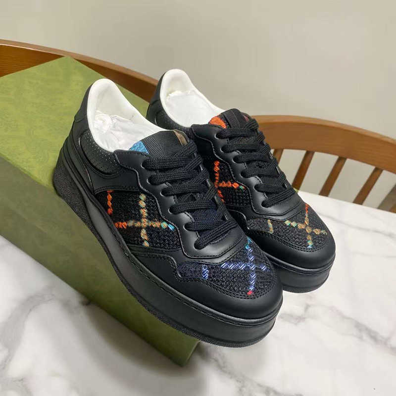 

2022 Fashion Designer Leather platform sneaker women Casual Shoe Genuine embroidery Classic trainers Embroidered Men sneakers 9 Colors Runner Trainer with box 334, 19