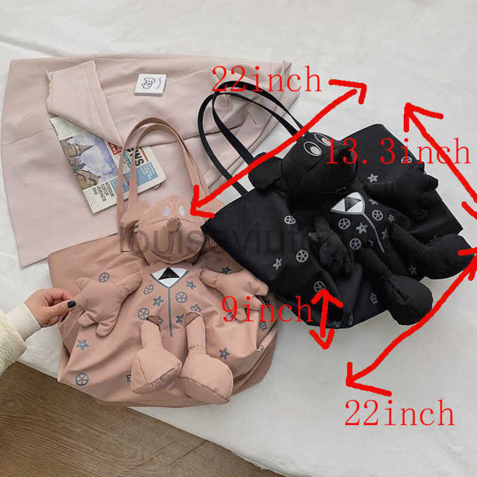

Designer Cute Mouse Bag Old Flower Tote Shoulder Handbag Mens Womans Casual Fashion Luxurious College Students Canvas Large Capacity Travel Makeup Backpacks, Black