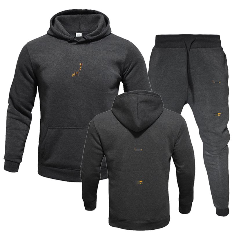 

Sweatpants And Hoodie Set Tracksuit Men Hooded Sweatshirt Pants Pullover HoodieSuit Casual Men Clothes, 11