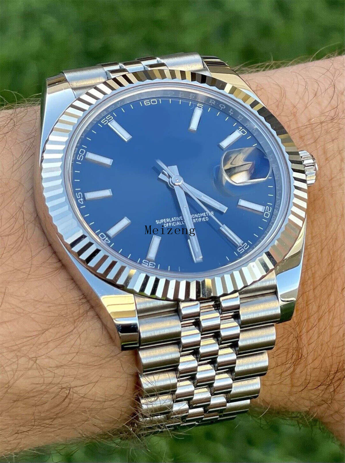 

Luxury Wristwatch Datejust 41 126334 Fluted Bezel Blue Index Jubilee Men's Watch