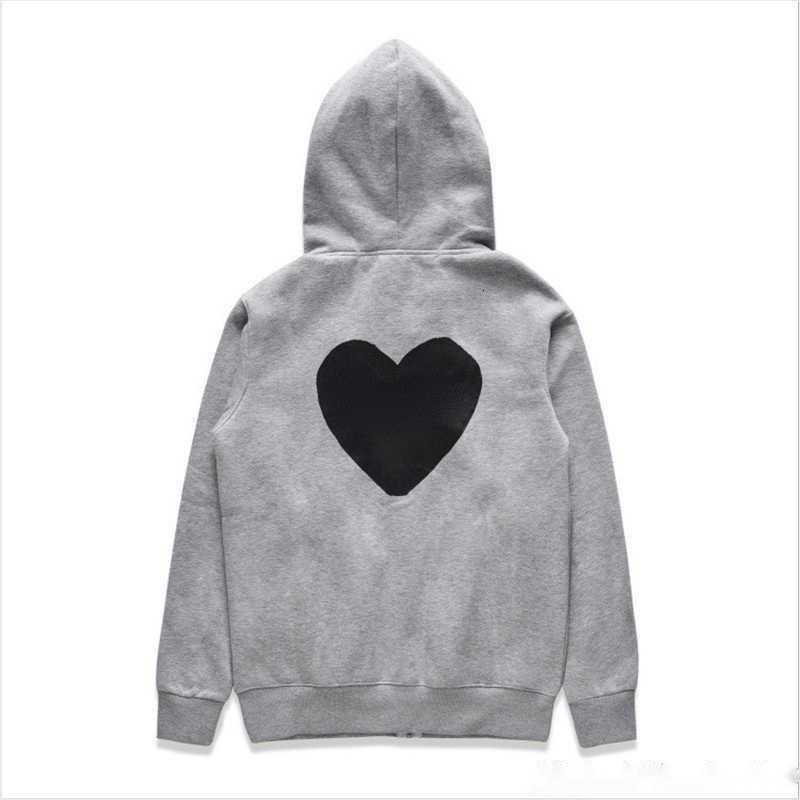 

21ss Designer Men's Hoodies Play Sweatshirts Commes Jumpers Des Garcons Letter Embroidery Long Sleeve Pullover Women Red Heart LooseQJL4