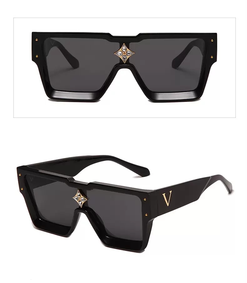 

Fashion luxury men Cyclone sunglasses vintage 1547 square frame Rhomboid diamond glasses Avant-garde unique style top quality Anti-Ultraviolet come with case