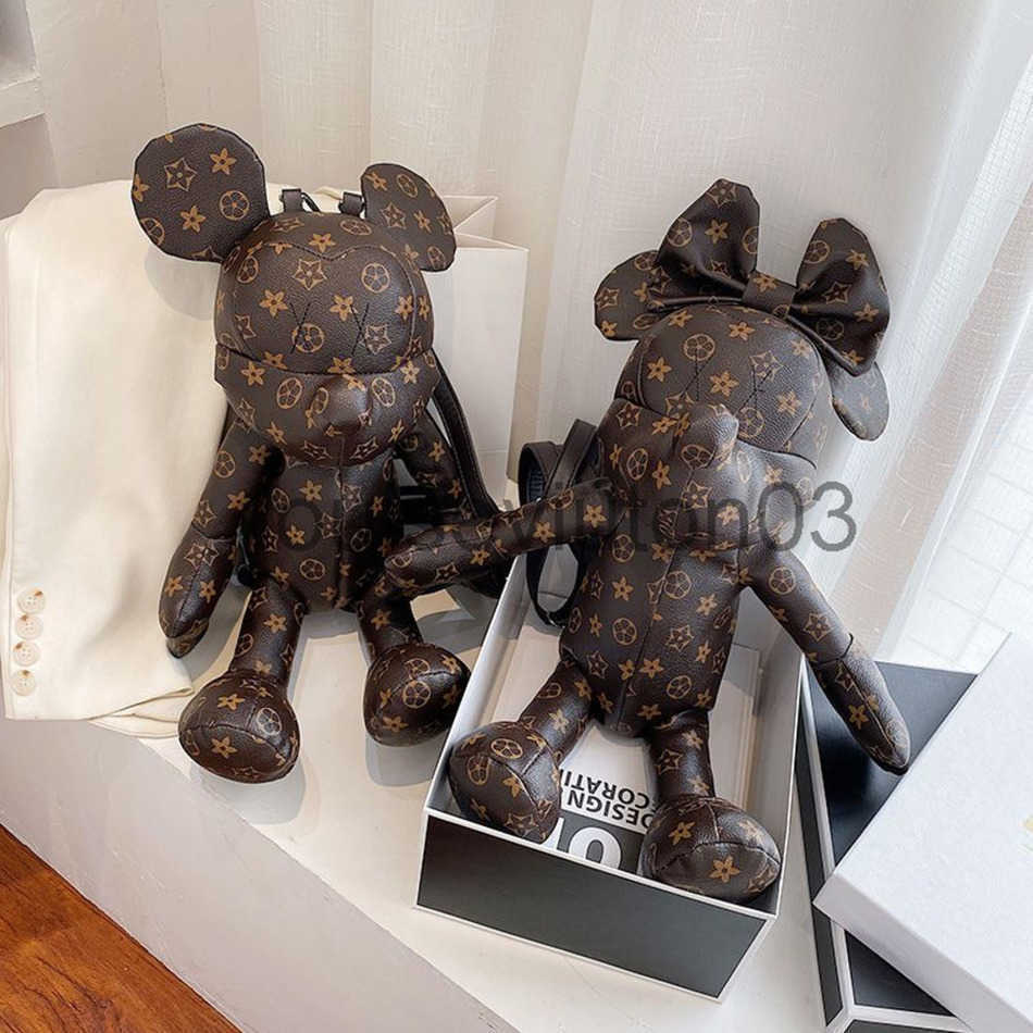 

Designer Cute Cartoon Mouse Bag Mens Womans Tote Shoulder Handbag Messenger Fashion Simple Personality Backpack Single Shoulder Oblique Cross Bag, Mens mouse