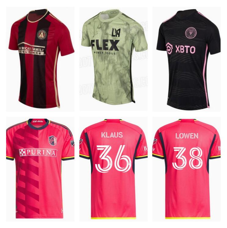 

MLS 2023 St. L ouis City SOCCER JERSEYS NEW 2022 LAFX st Louis''RED' SC ATLANTA Inter Miami UNITED BALE NILSSON KLAUSS NELSON HIGUAIN MATUIDI BECKHAM PIDRO FOOTBALL SHIRT, 23/24