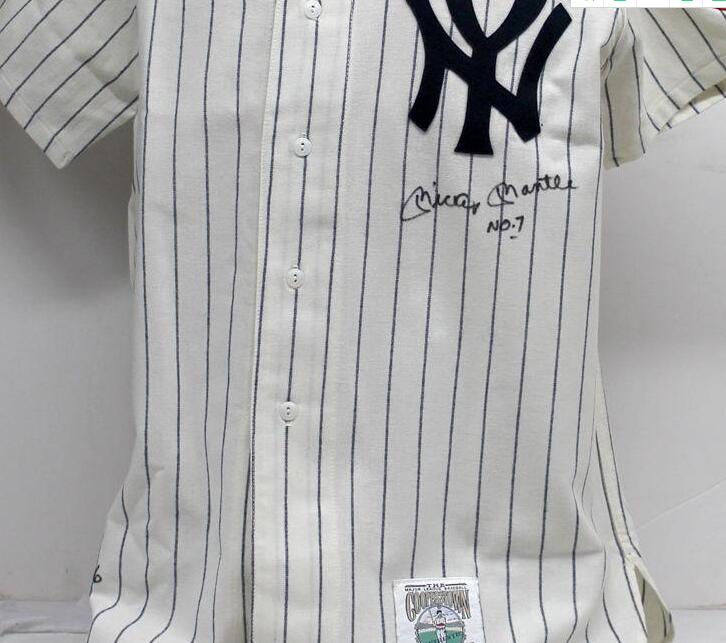 

Mantle Signed Autograph signatured Autographed auto jersey shirts, Purple
