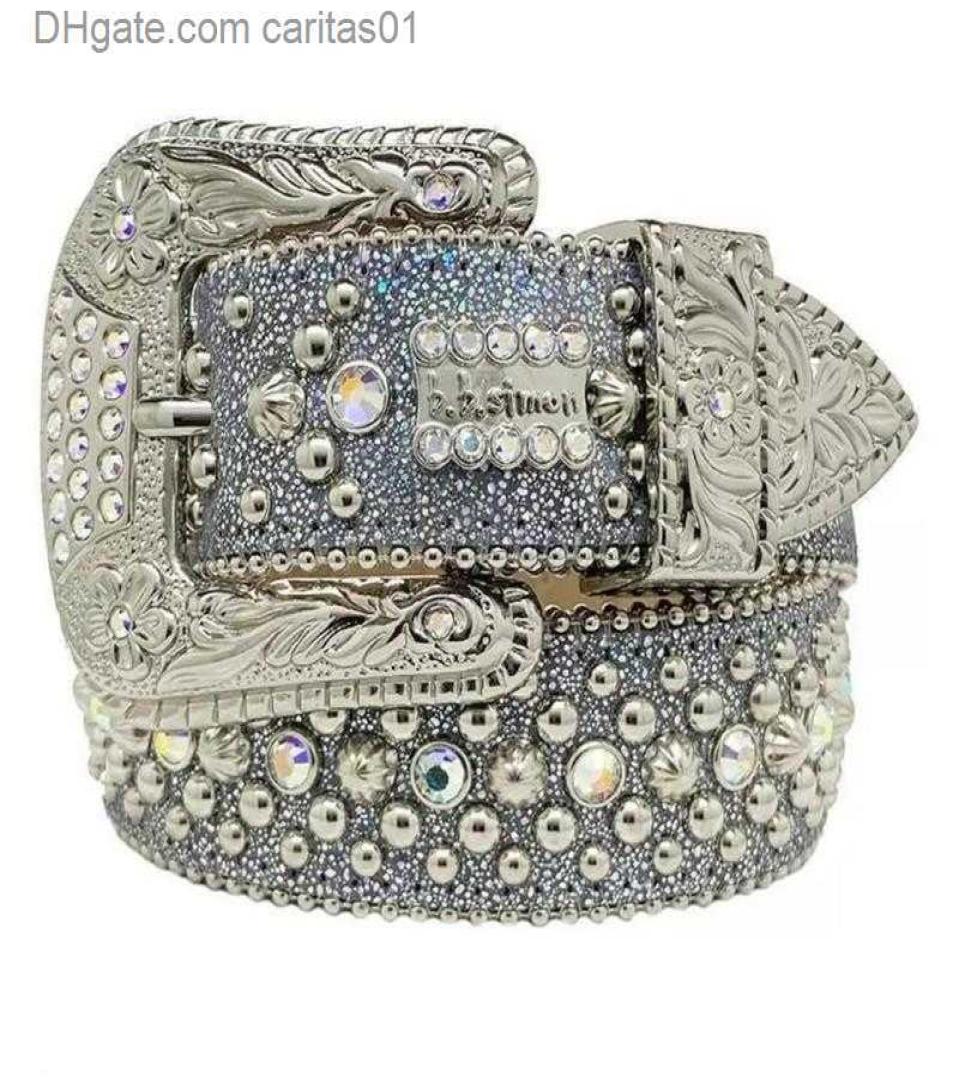 

2022 Fashion Belts for Women Designer Mens Bb Simon rhinestone belt with bling rhinestones as gift caritas018127124, Yellow